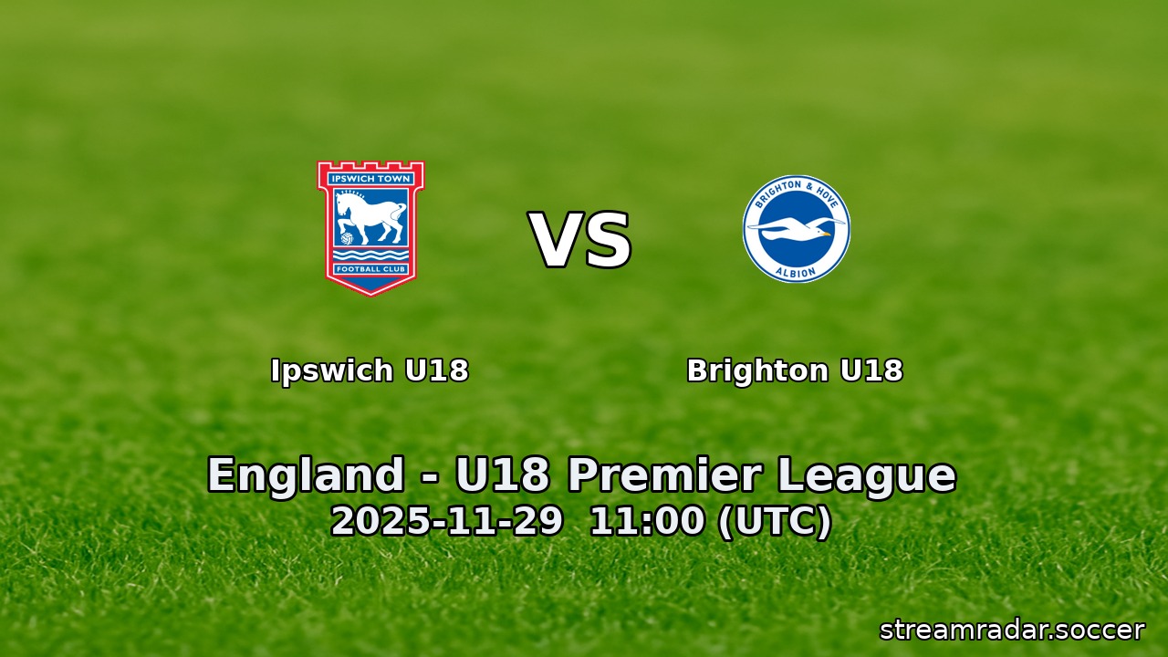 Ipswich U18 vs Brighton U18
