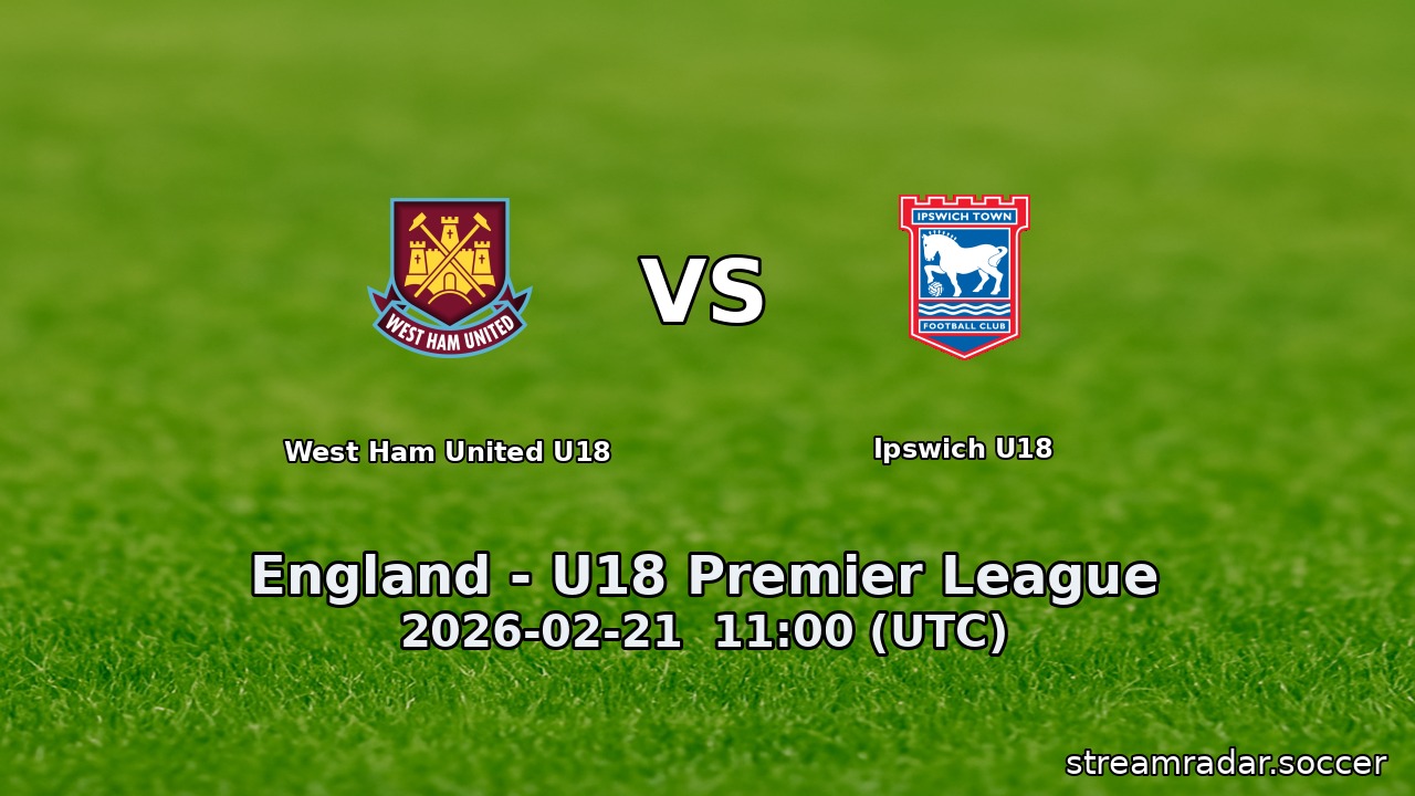 West Ham United U18 vs Ipswich U18