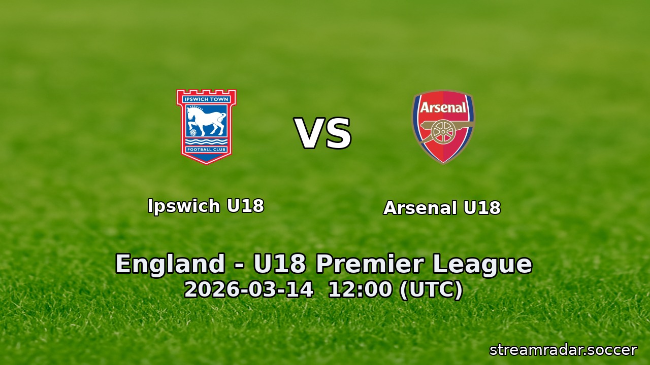 Ipswich U18 vs Arsenal U18