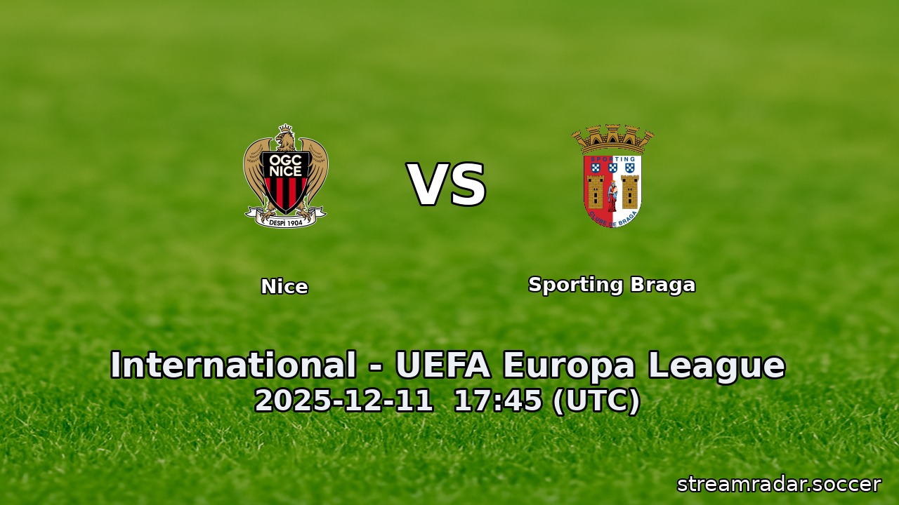 Nice vs Sporting Braga