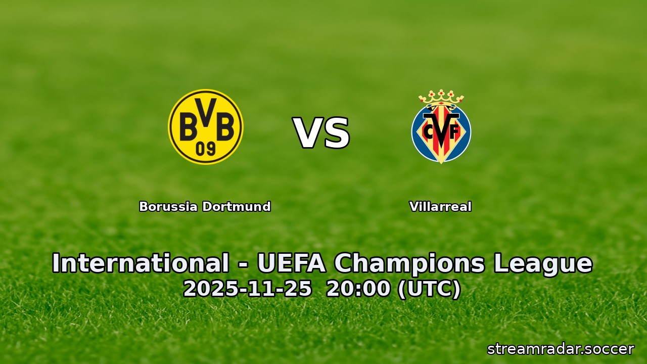 Borussia Dortmund vs Villarreal
