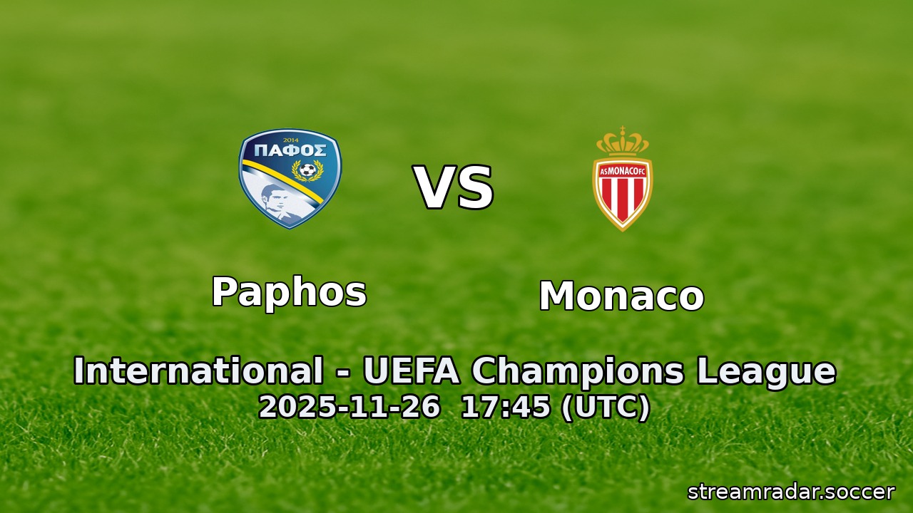 Paphos vs Monaco