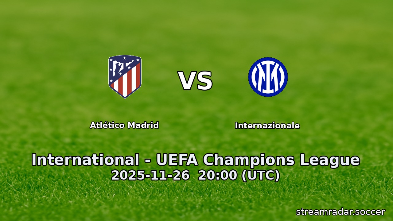 Atlético Madrid vs Internazionale