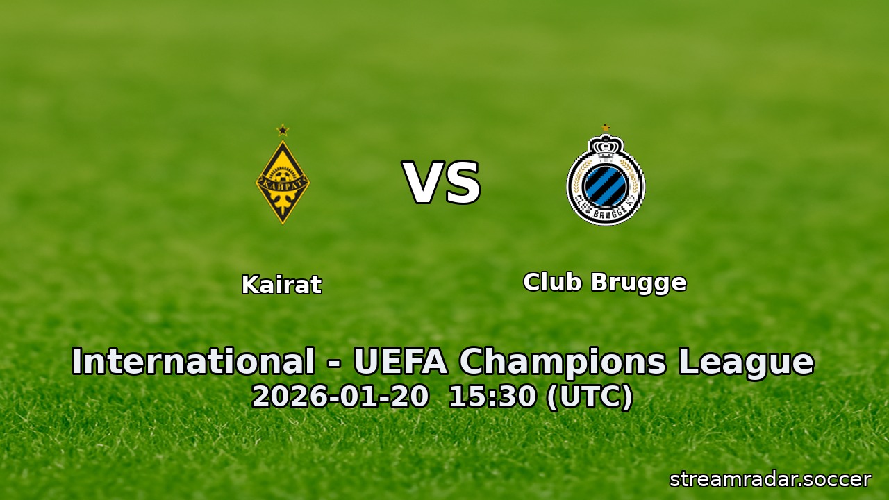 Kairat vs Club Brugge
