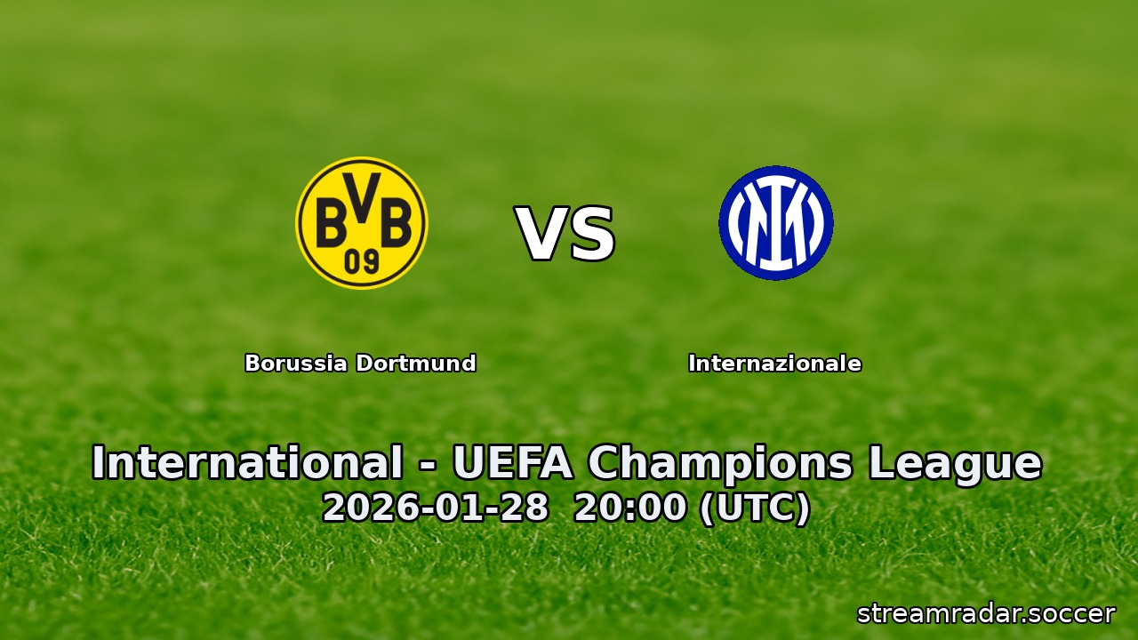 Borussia Dortmund vs Internazionale