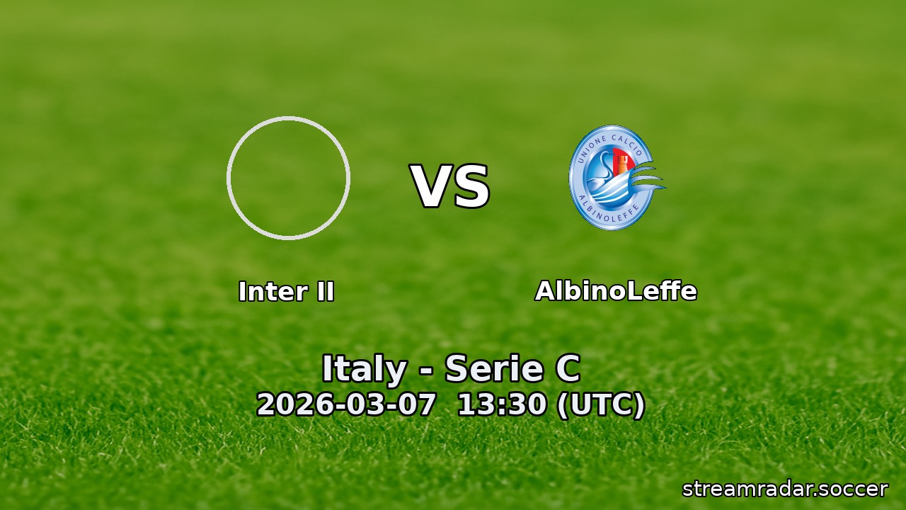 Inter II vs AlbinoLeffe