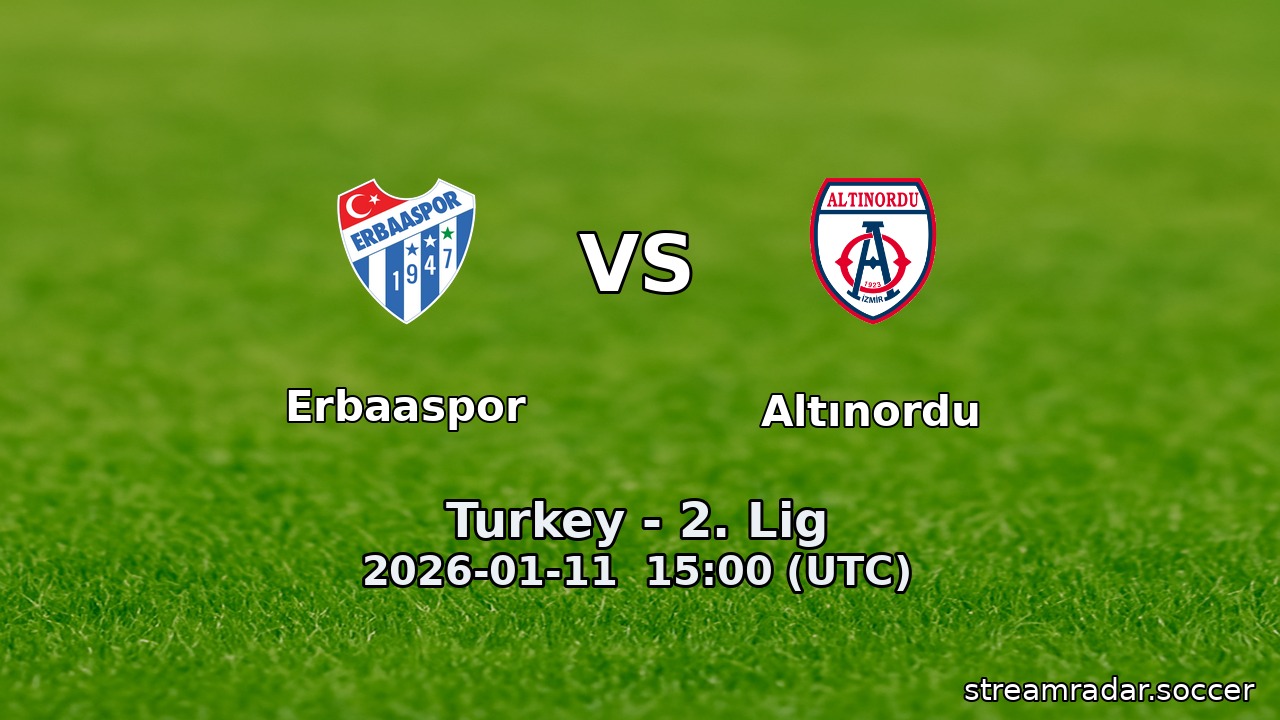 Erbaaspor vs Altınordu