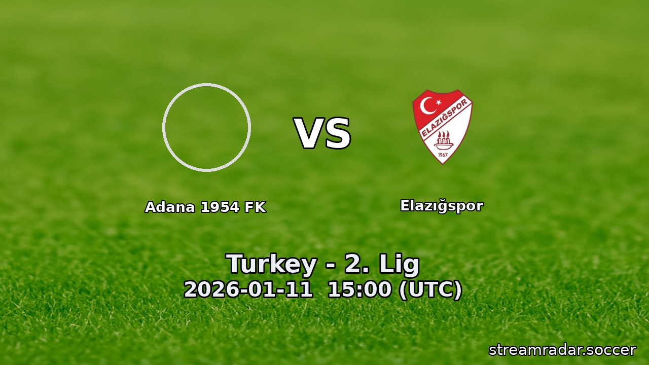 Adana 1954 FK vs Elazığspor