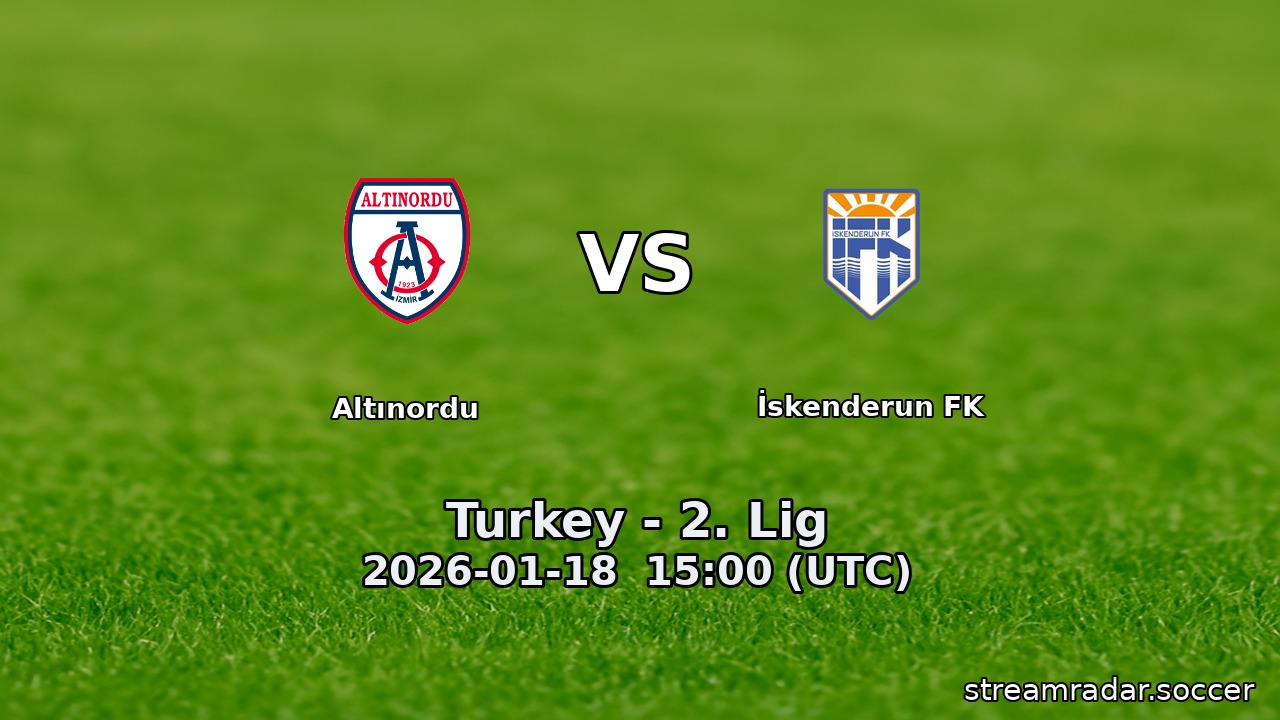 Altınordu vs İskenderun FK