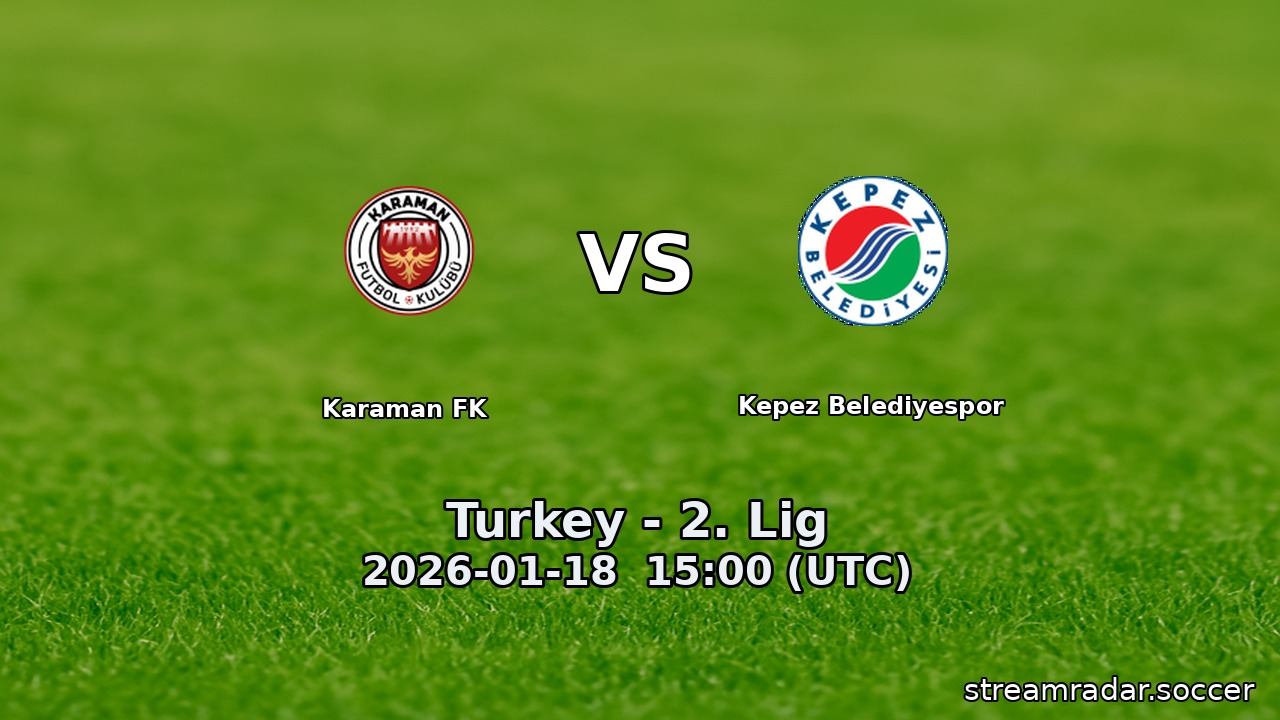 Karaman FK vs Kepez Belediyespor