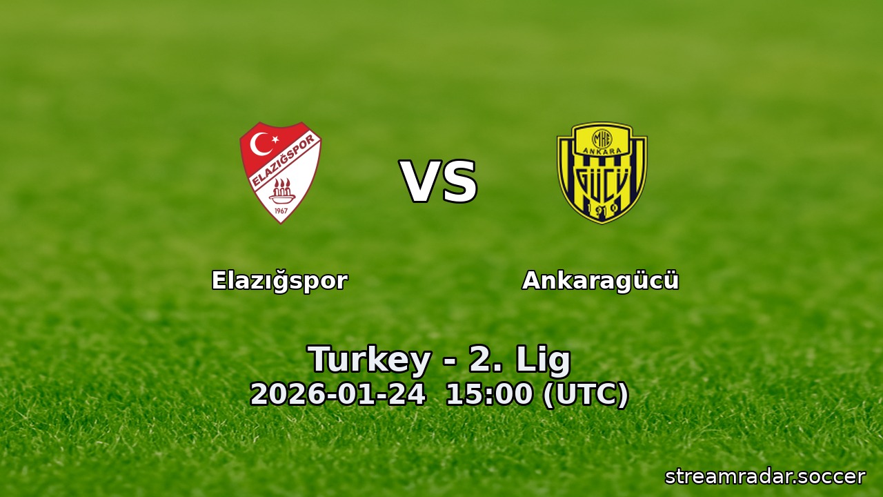 Elazığspor vs Ankaragücü