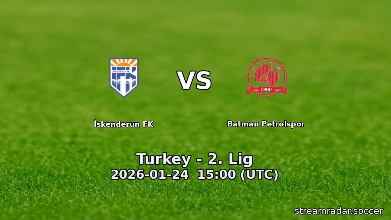 İskenderun FK vs Batman Petrolspor