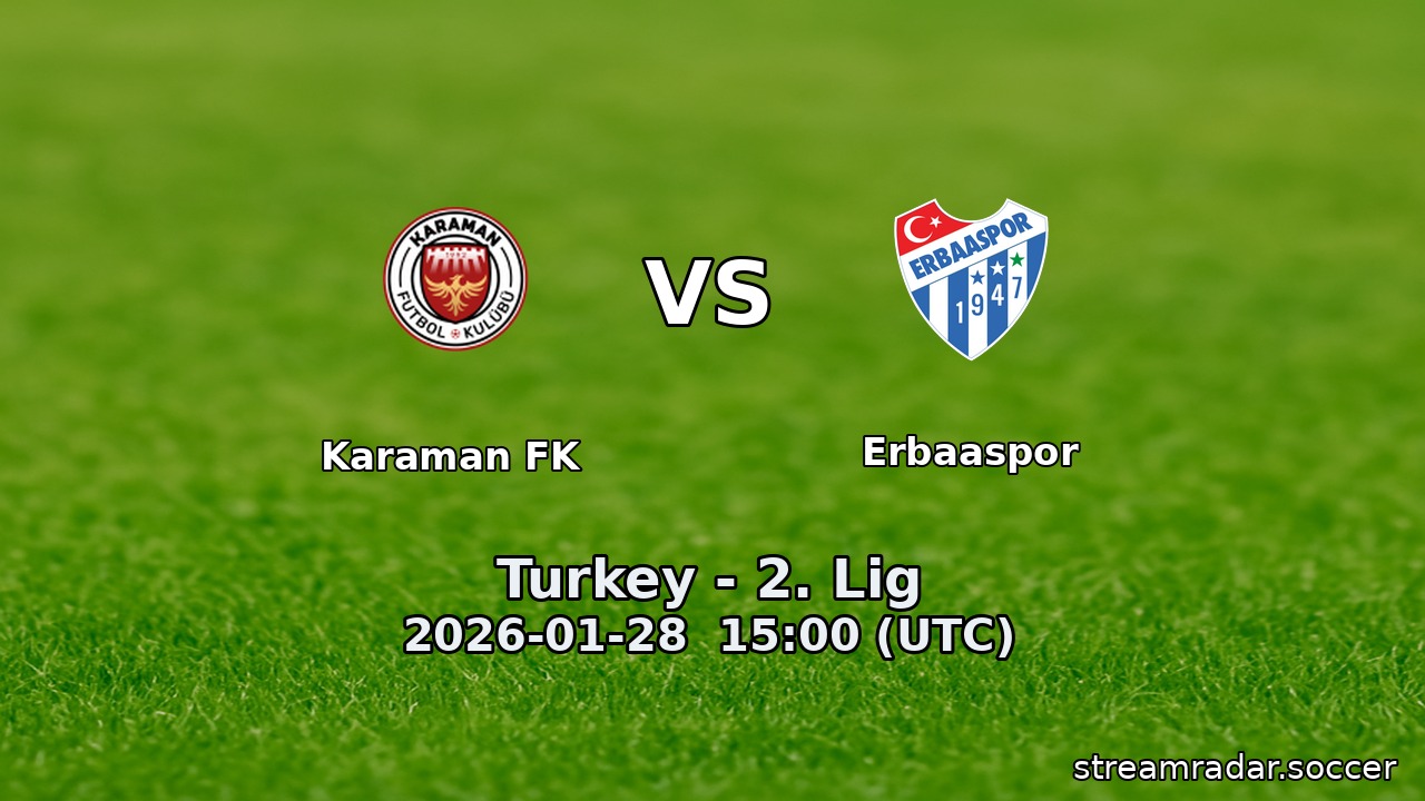Karaman FK vs Erbaaspor