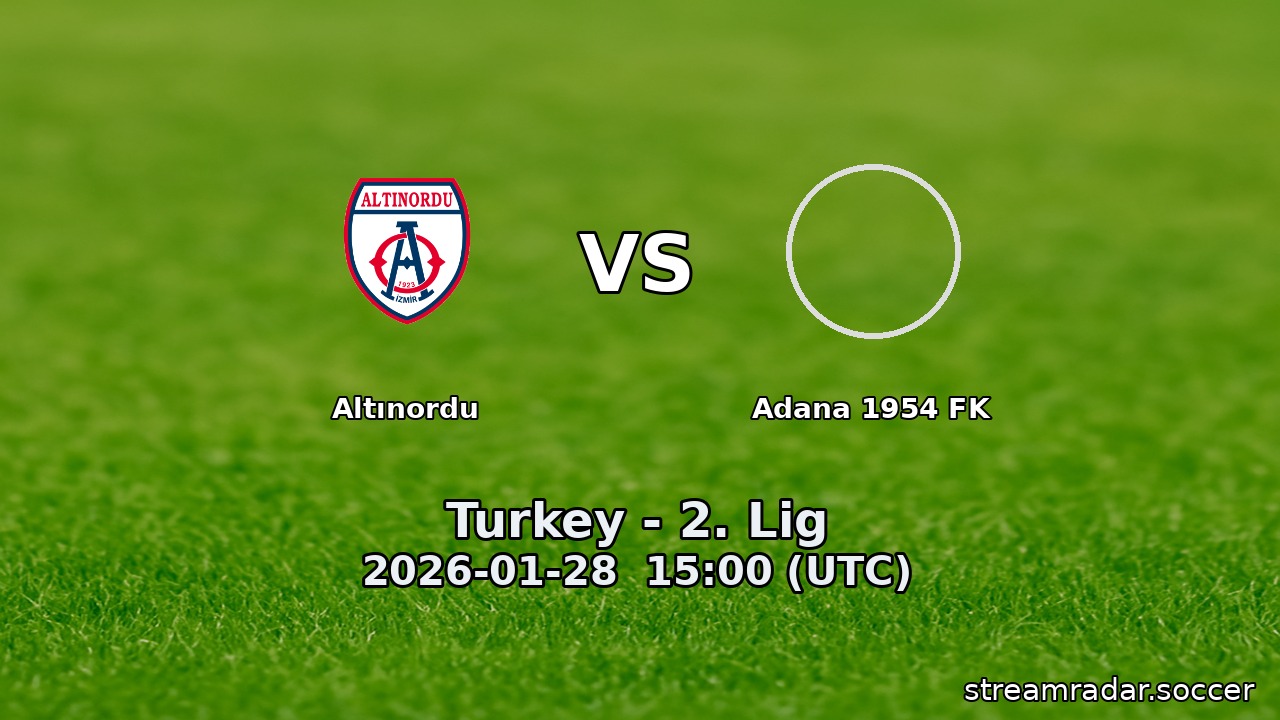 Altınordu vs Adana 1954 FK