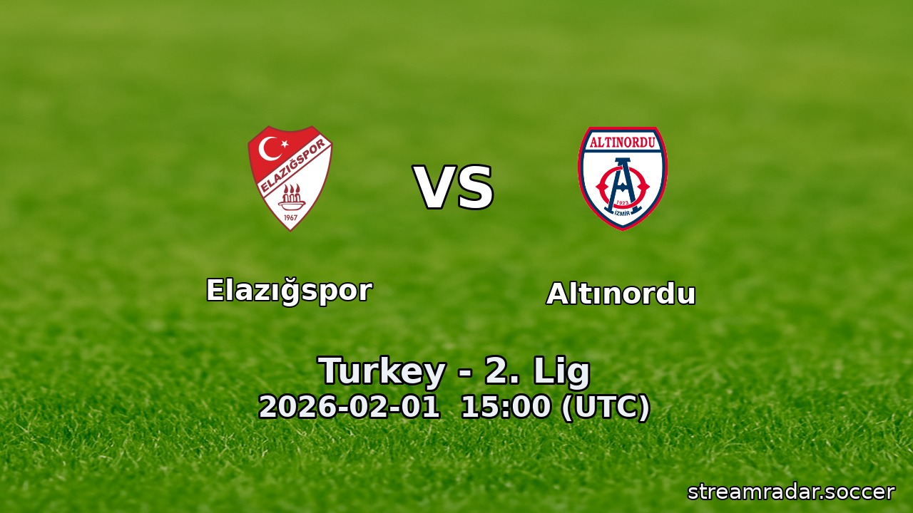 Elazığspor vs Altınordu
