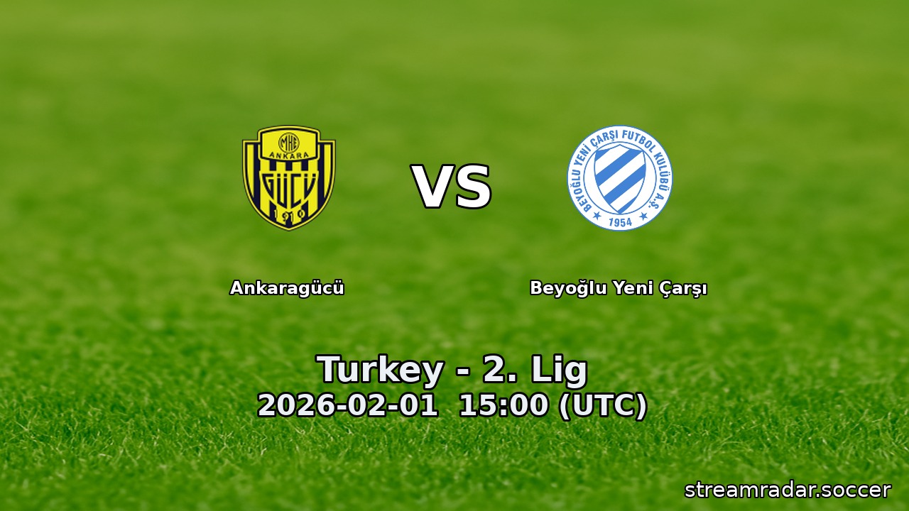 Ankaragücü vs Beyoğlu Yeni Çarşı