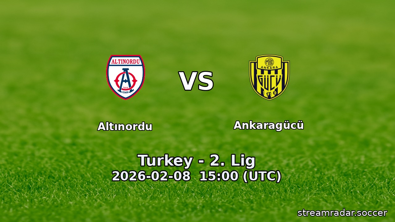 Altınordu vs Ankaragücü