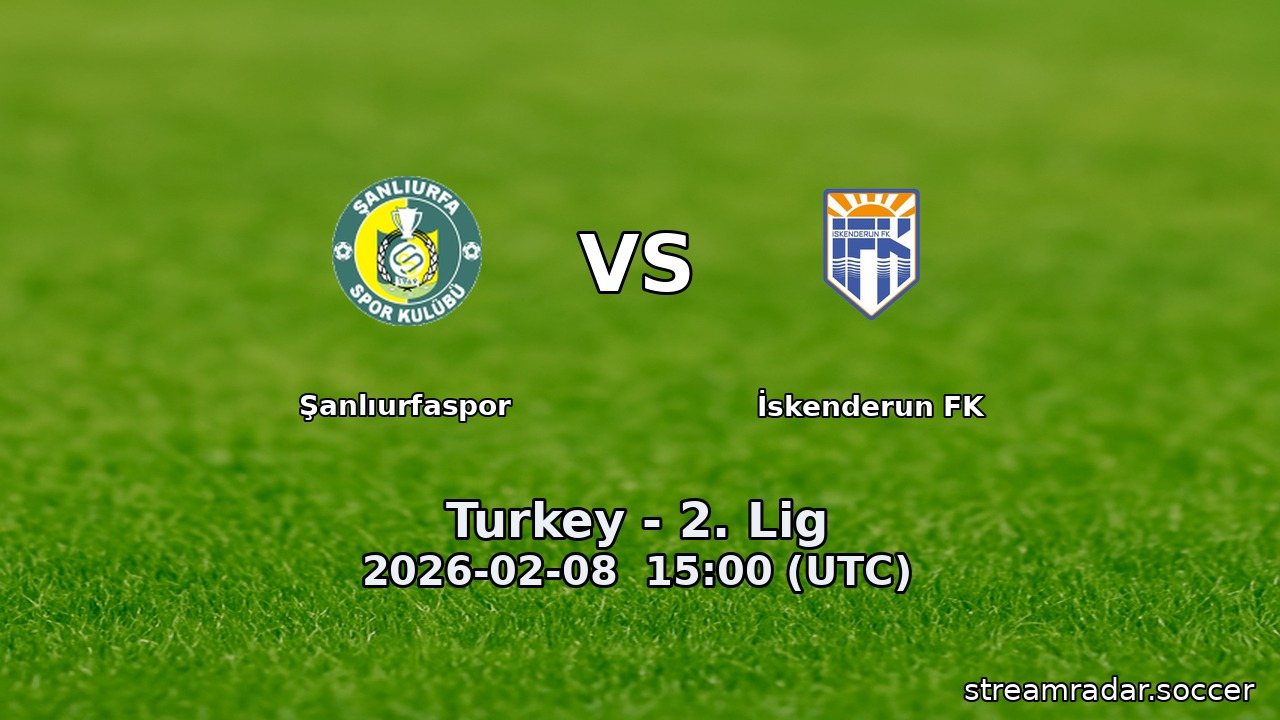 Şanlıurfaspor vs İskenderun FK
