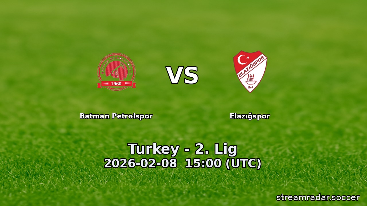 Batman Petrolspor vs Elazığspor