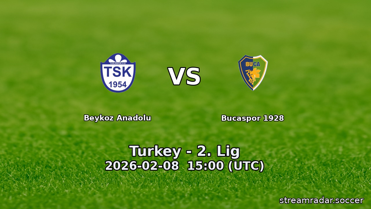 Beykoz Anadolu vs Bucaspor 1928