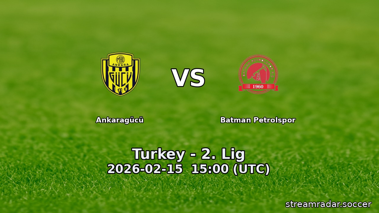 Ankaragücü vs Batman Petrolspor