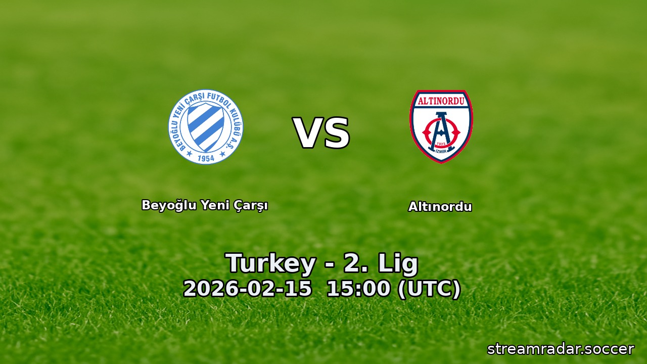 Beyoğlu Yeni Çarşı vs Altınordu