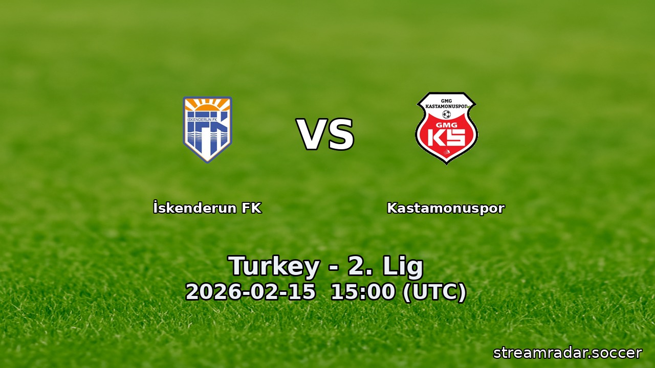 İskenderun FK vs Kastamonuspor
