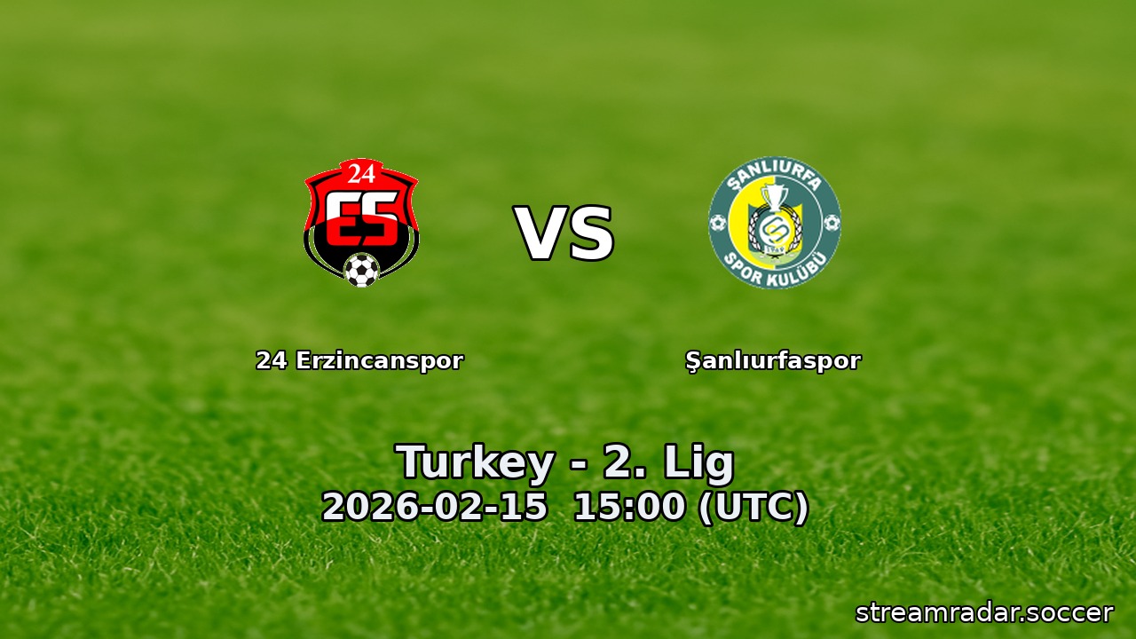 24 Erzincanspor vs Şanlıurfaspor