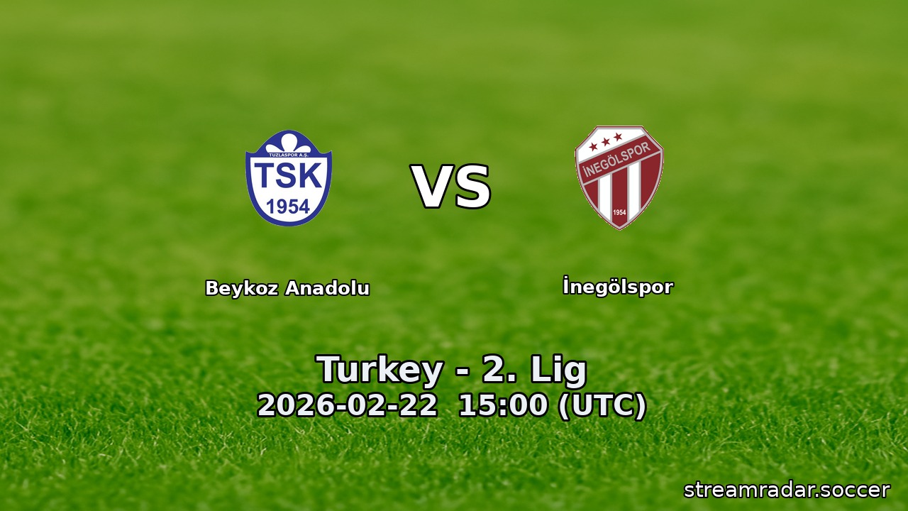Beykoz Anadolu vs İnegölspor