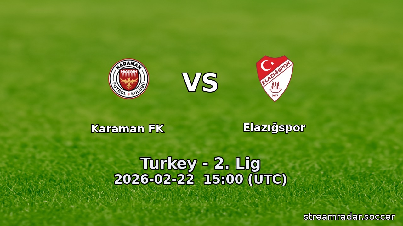 Karaman FK vs Elazığspor