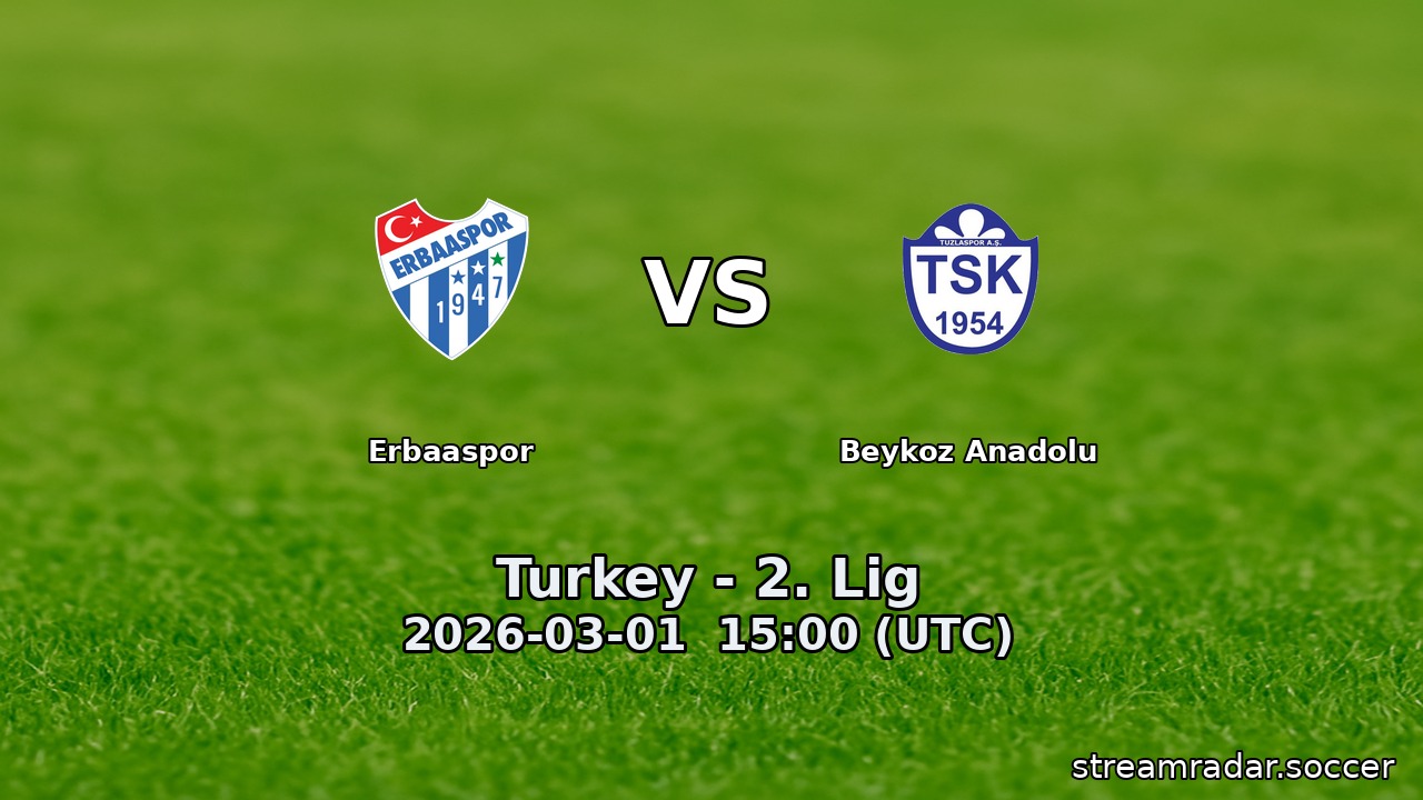 Erbaaspor vs Beykoz Anadolu