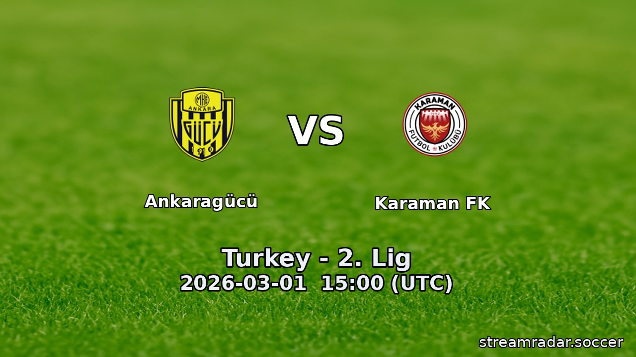 Ankaragücü vs Karaman FK