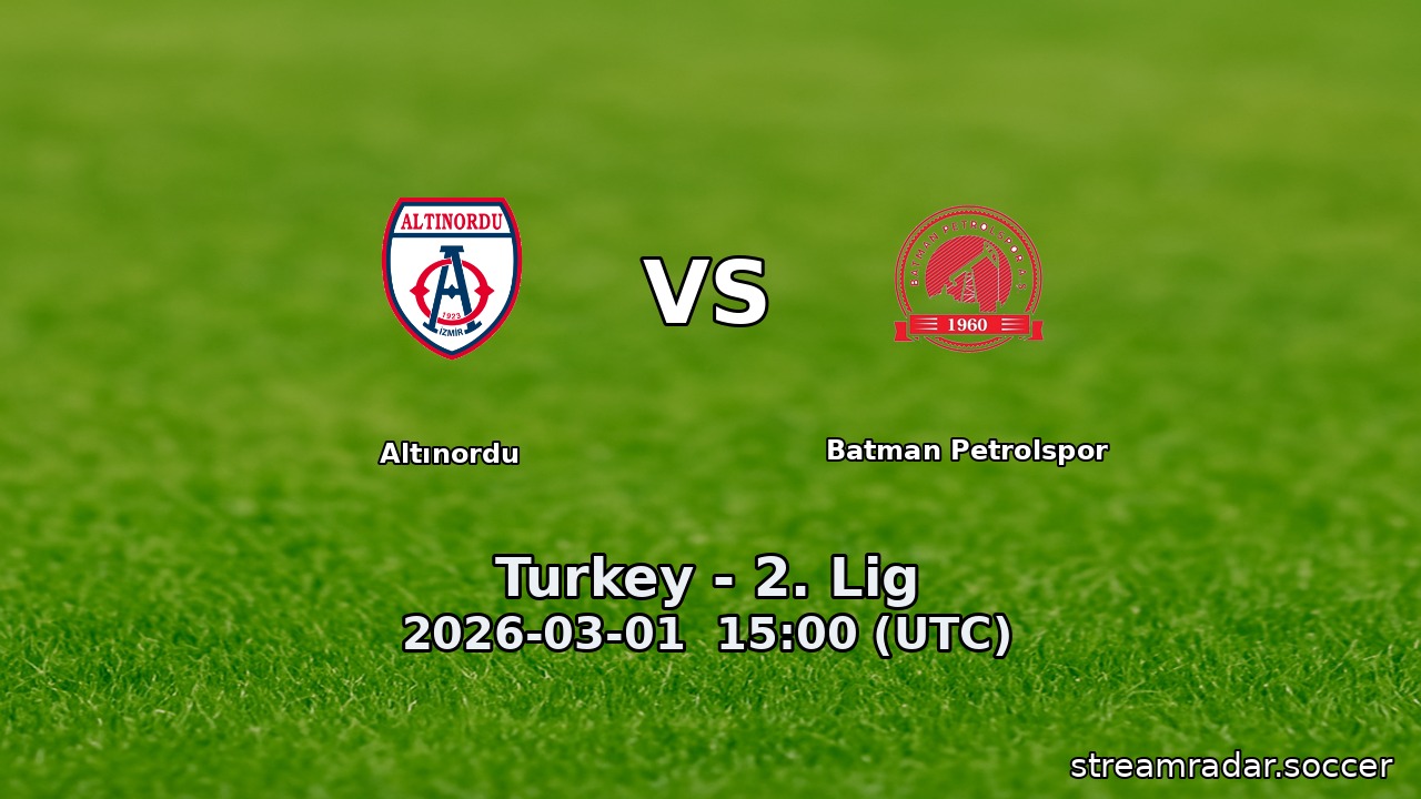 Altınordu vs Batman Petrolspor