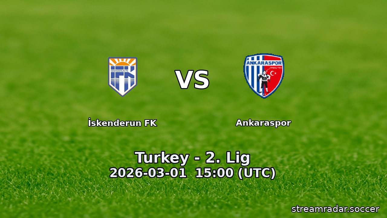 İskenderun FK vs Ankaraspor