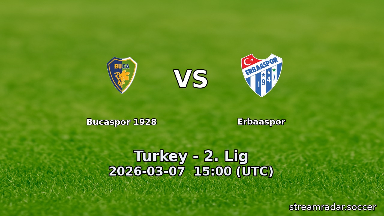 Bucaspor 1928 vs Erbaaspor