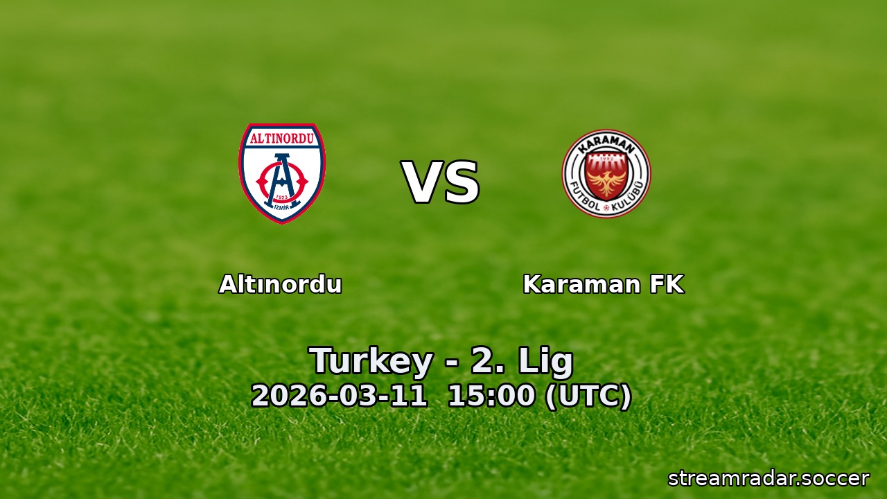 Altınordu vs Karaman FK