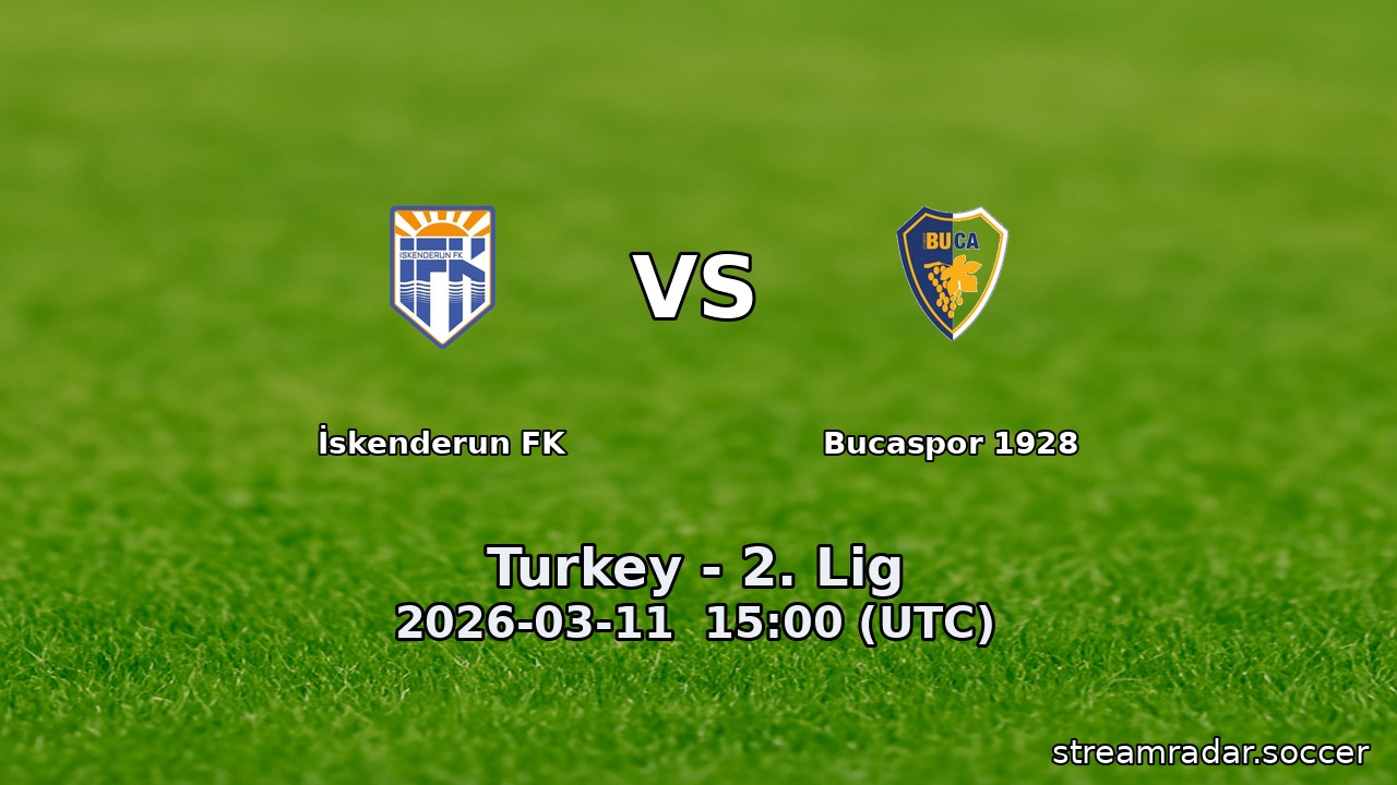 İskenderun FK vs Bucaspor 1928