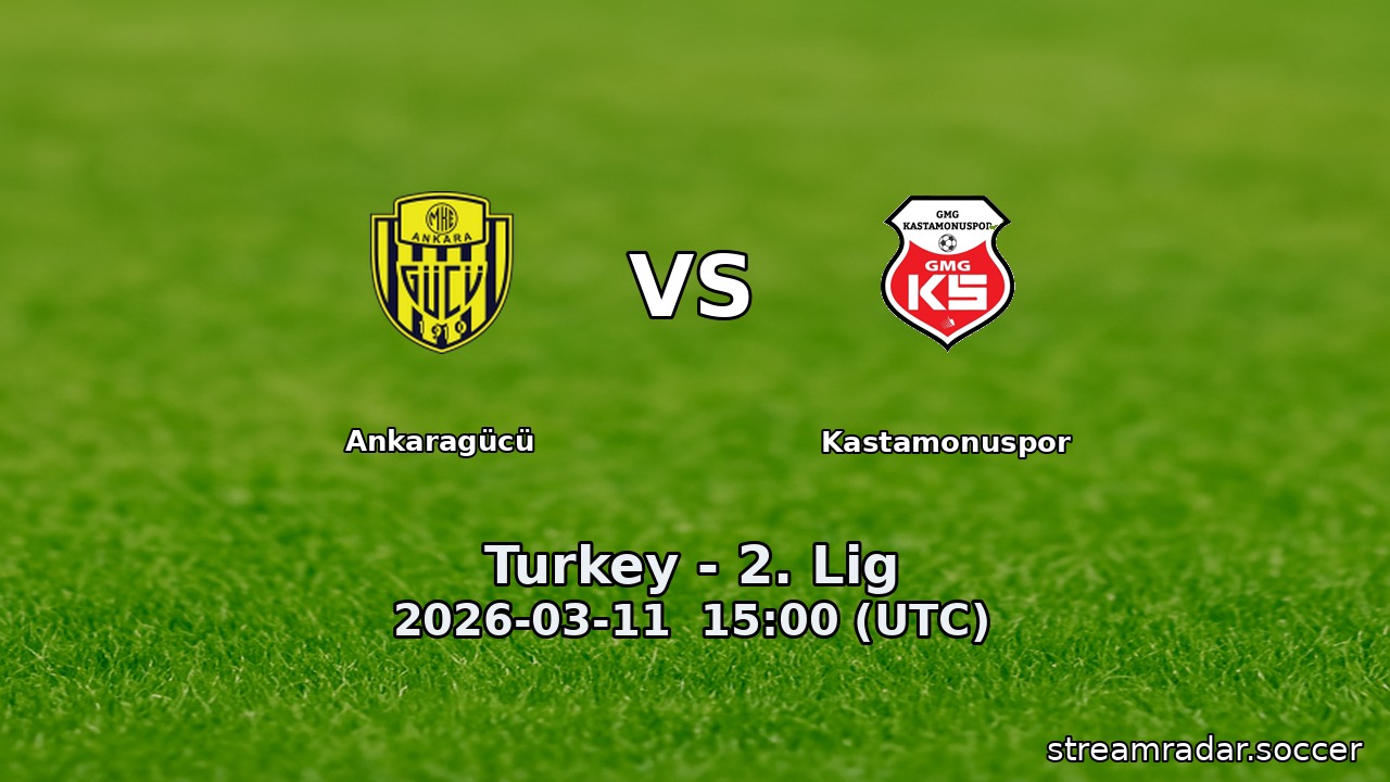 Ankaragücü vs Kastamonuspor
