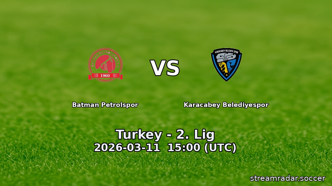 Batman Petrolspor vs Karacabey Belediyespor