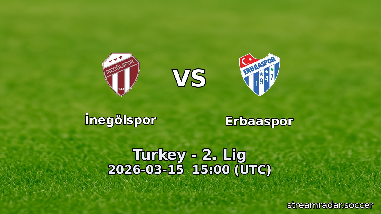 İnegölspor vs Erbaaspor