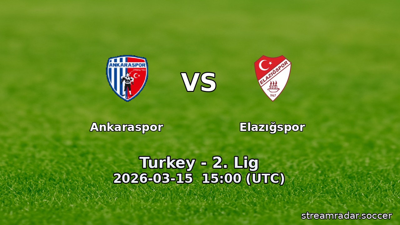 Ankaraspor vs Elazığspor