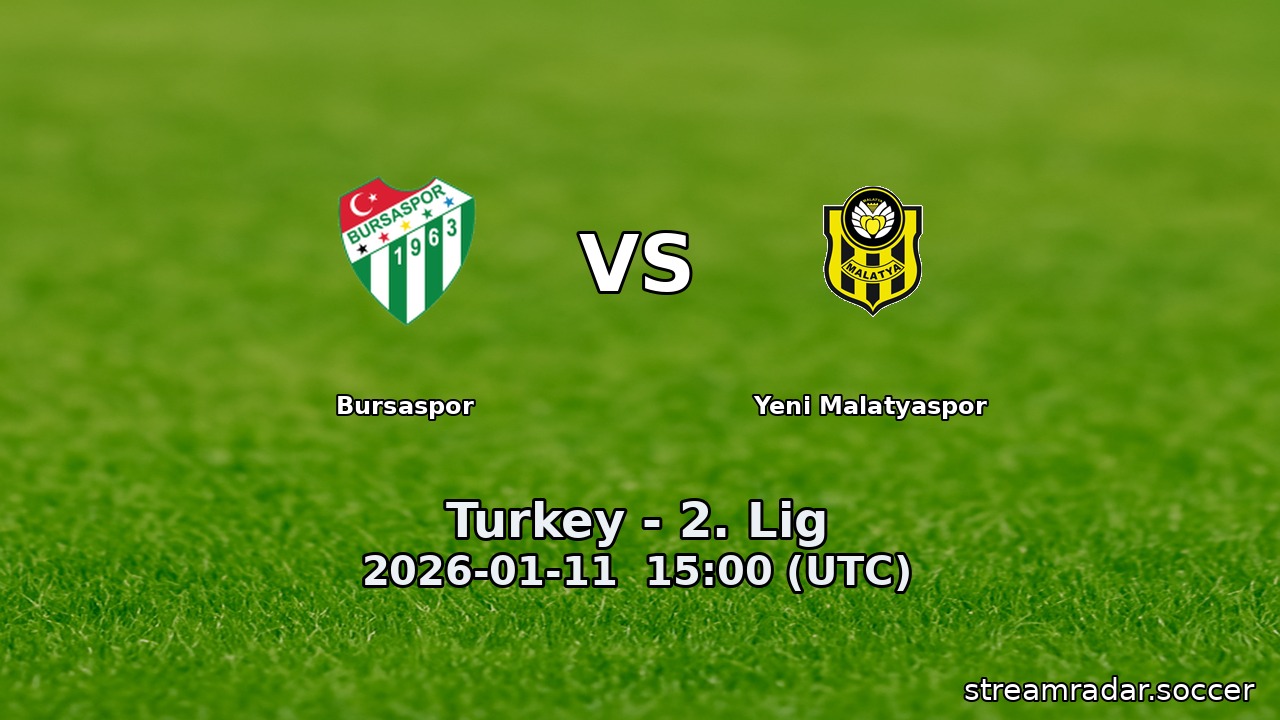 Bursaspor vs Yeni Malatyaspor