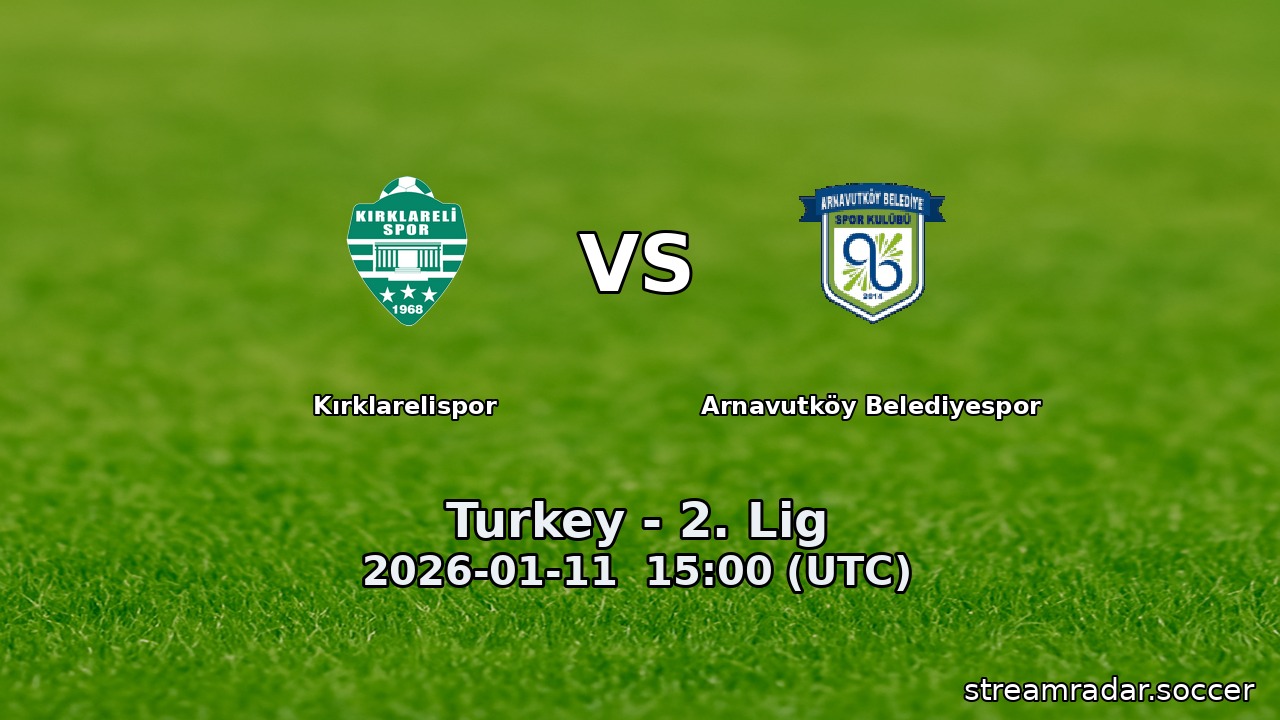 Kırklarelispor vs Arnavutköy Belediyespor