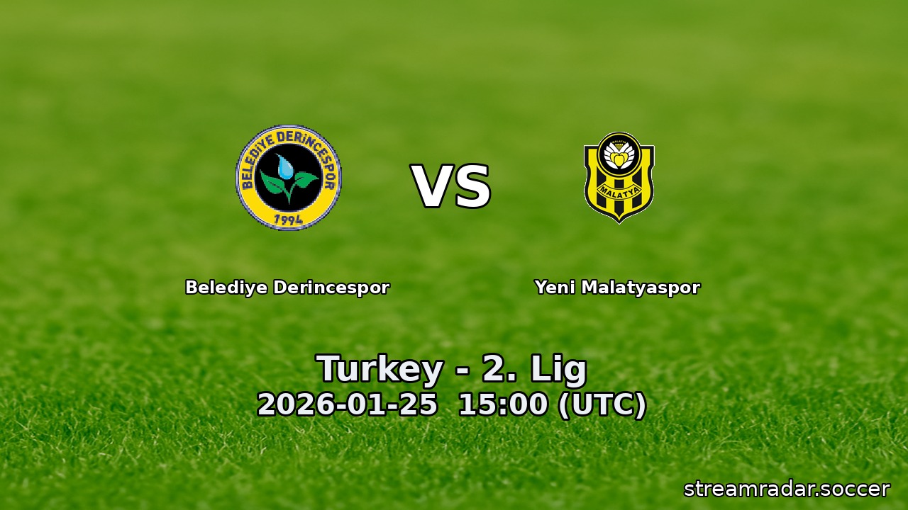 Belediye Derincespor vs Yeni Malatyaspor