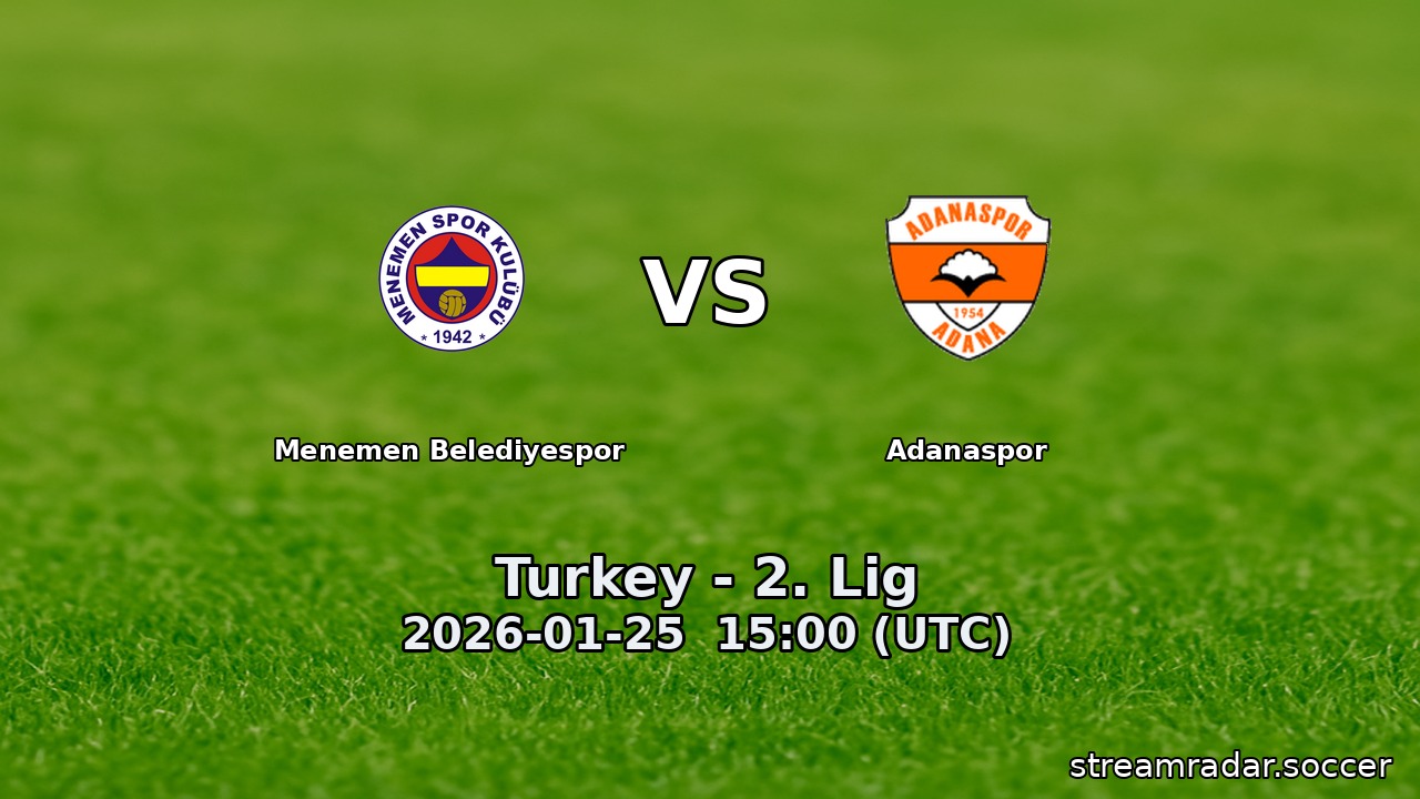 Menemen Belediyespor vs Adanaspor