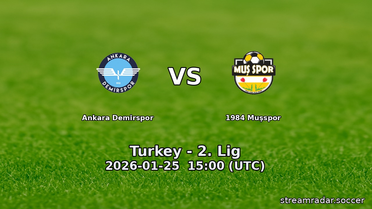 Ankara Demirspor vs 1984 Muşspor