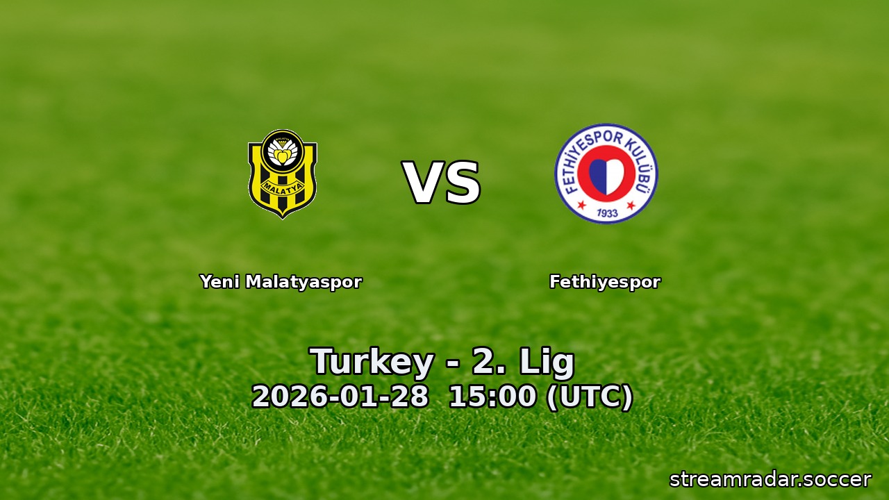 Yeni Malatyaspor vs Fethiyespor