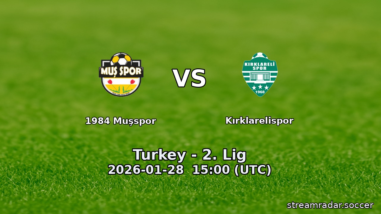 1984 Muşspor vs Kırklarelispor