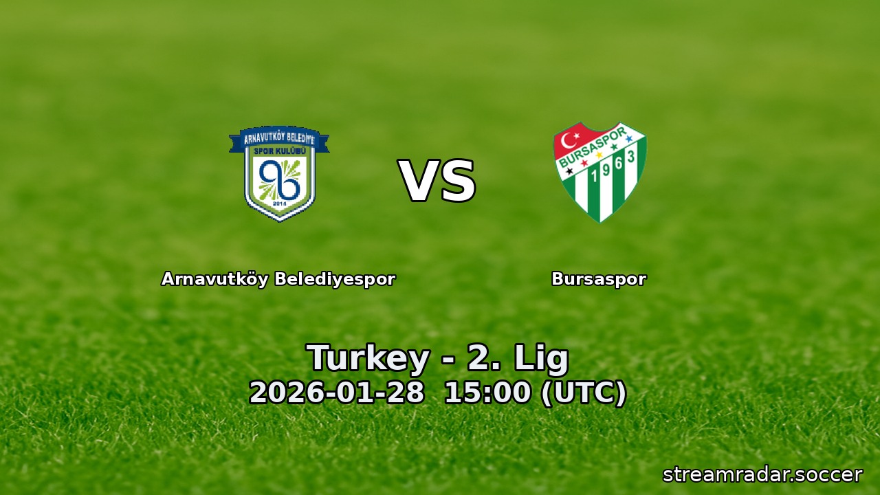 Arnavutköy Belediyespor vs Bursaspor