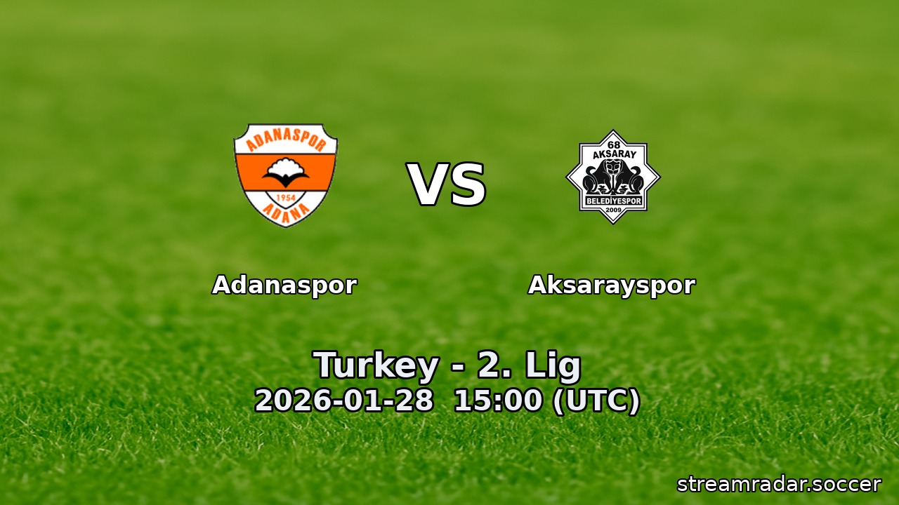 Adanaspor vs Aksarayspor